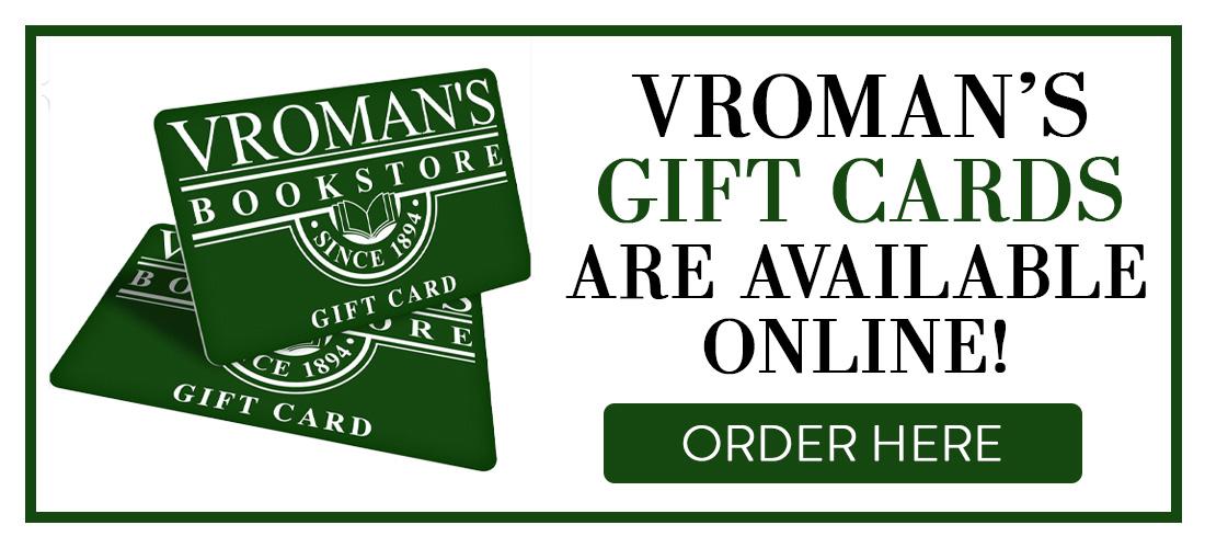 Vroman's Gift cards are available to purchase online with clickable link! 