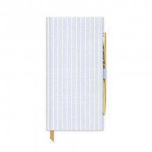 image of Blue Pinstripe Journal with Pen