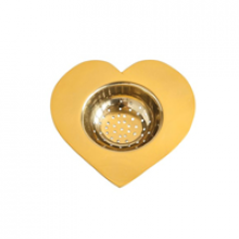 Image of Brass Heart Tea Strainer