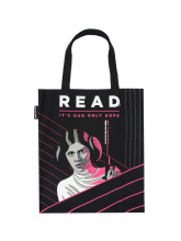 Image of Front of Leia Read Tote Bag 